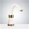 Fontana Commercial White And Gold Automatic Sensor Faucet